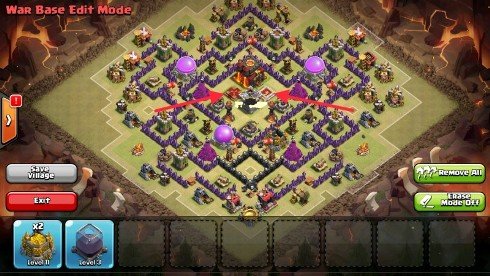 colocacion heroes clash of clans