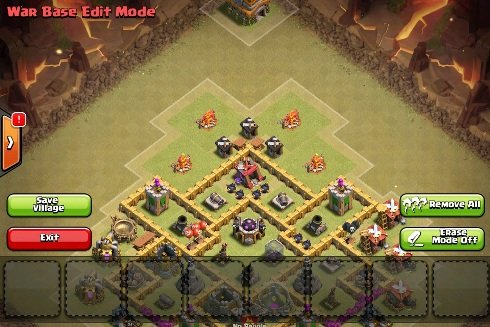 war base edit mode clash of clans
